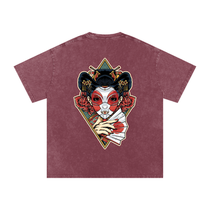 Snow Washed Oversized Cotton T-Shirt