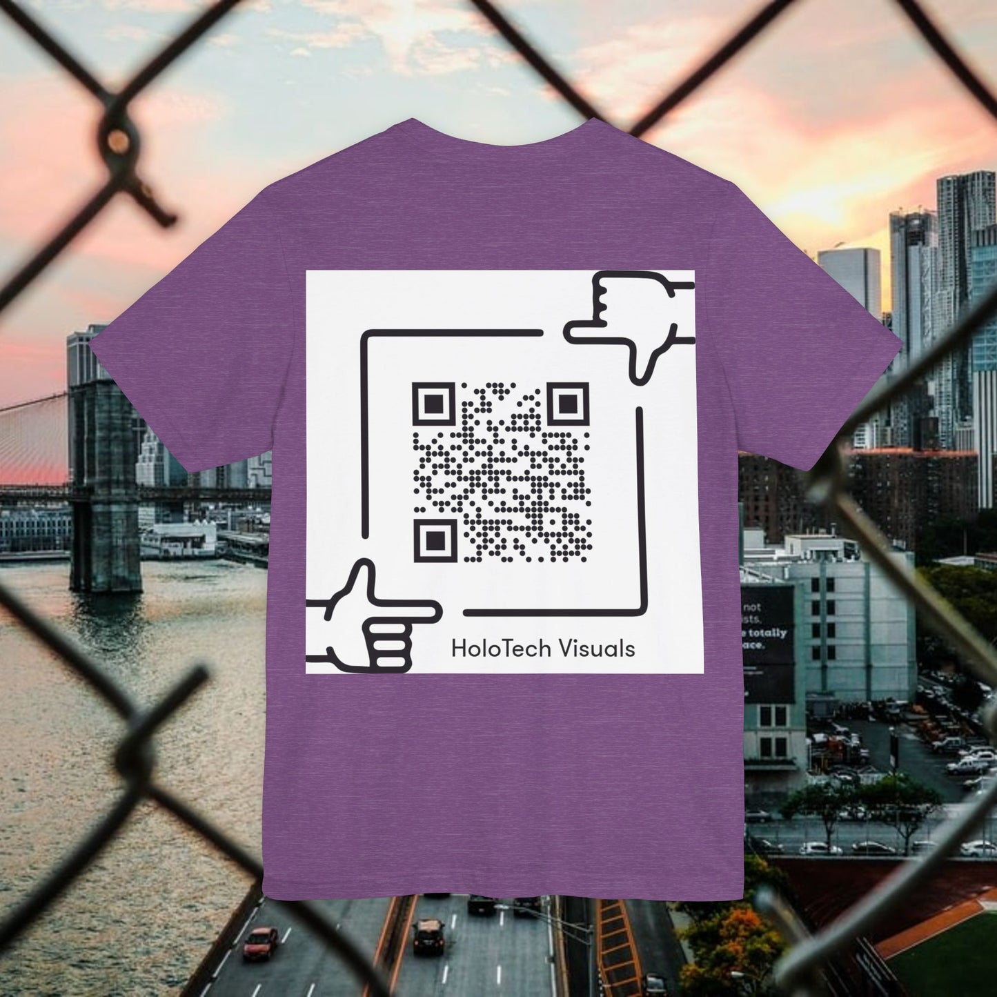 urban graphic t-shirt: fresh style & qr code