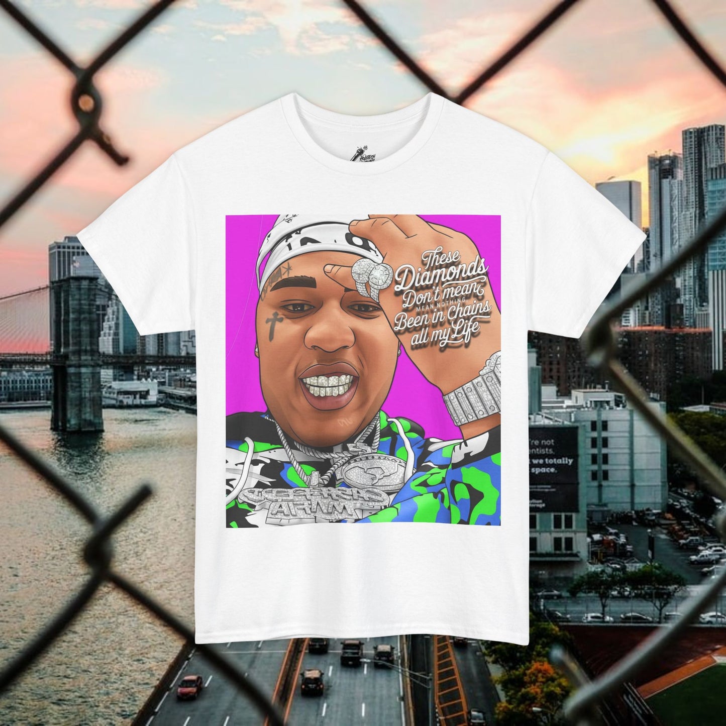 urban graphic t-shirt: fresh style & qr code