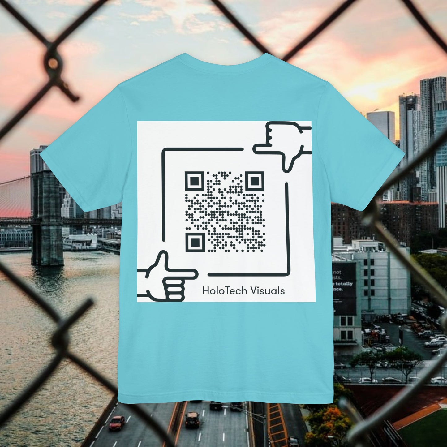 urban graphic t-shirt: fresh style & qr code