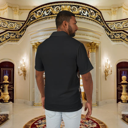 "Burgundy Medallion" Hawaiian Camp Shirt