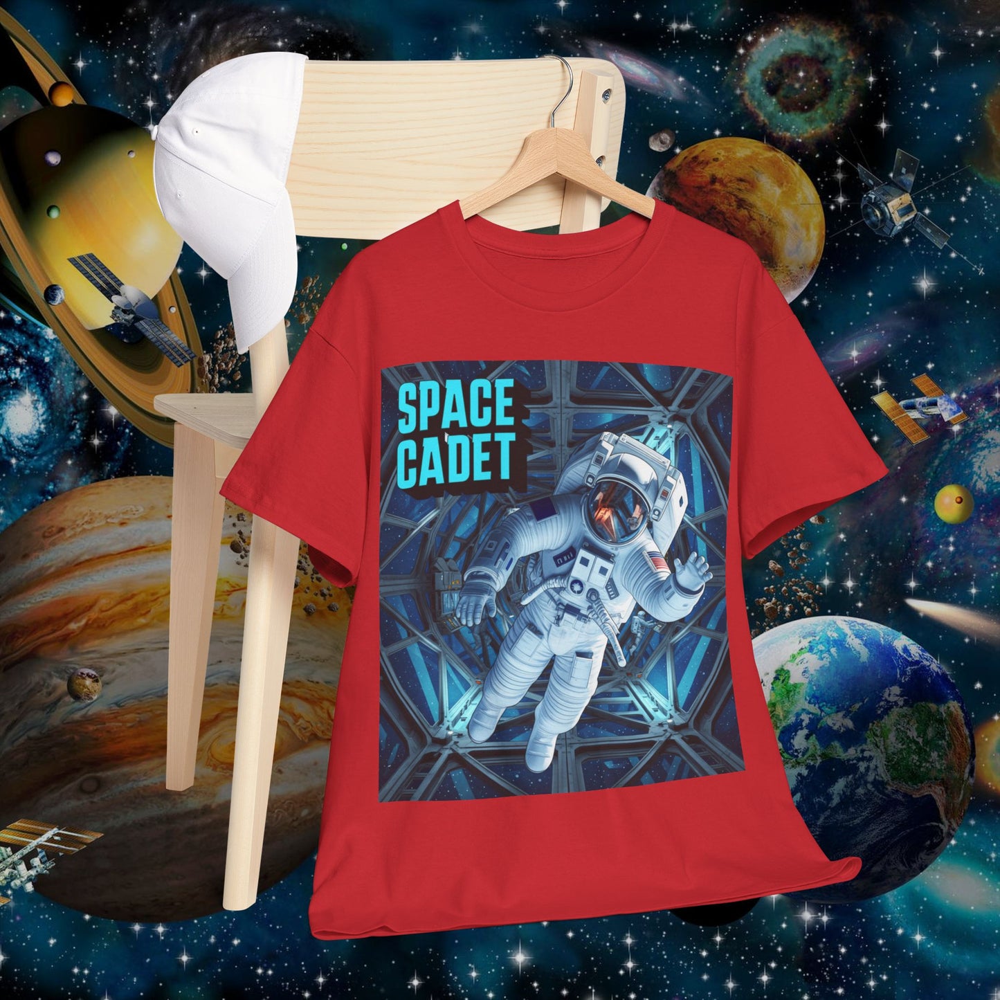 space cadet t-shirt astronaut graphic | chill society space tee | unisex astronaut streetwear shirt | graphic space t-shirt | casual space crew tee