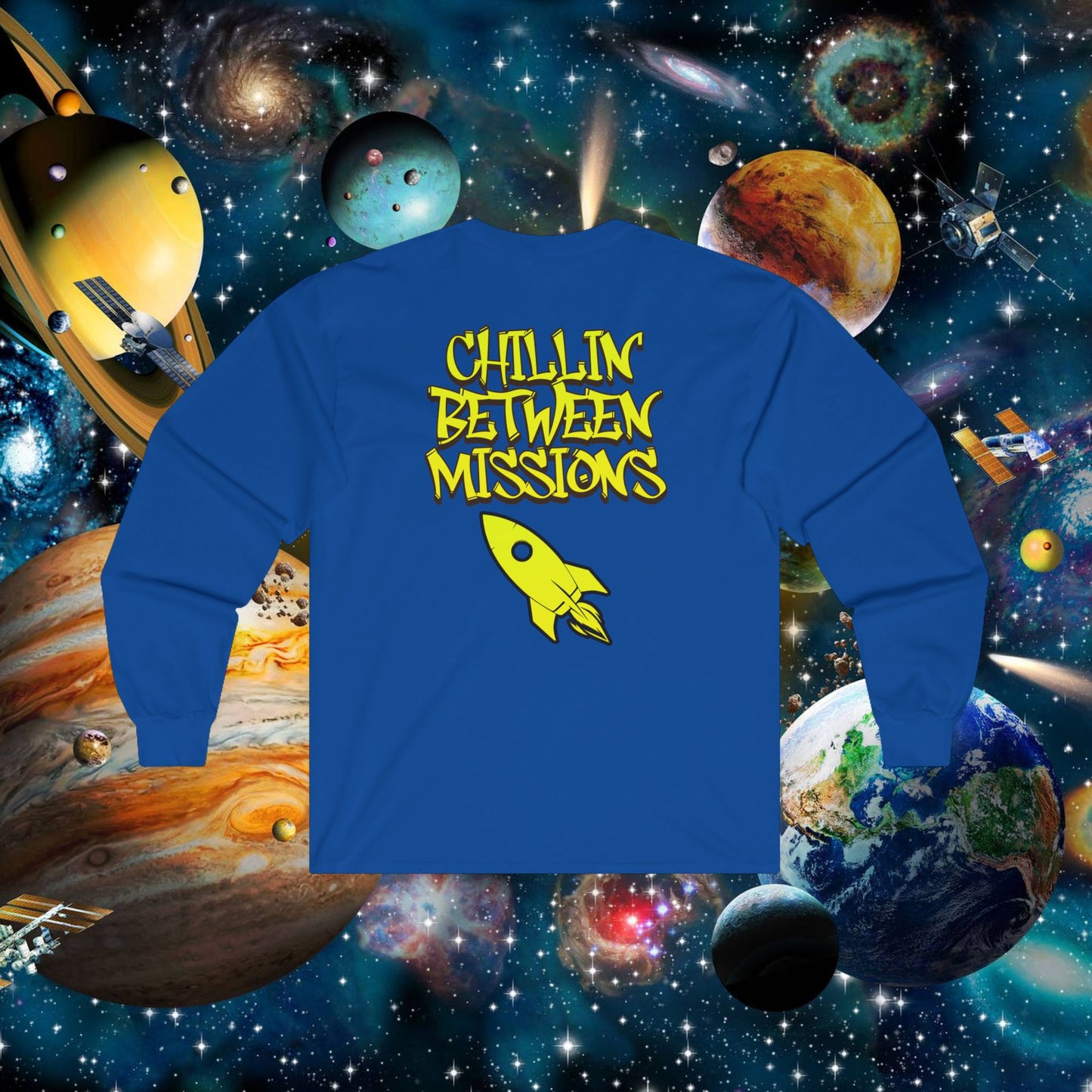 space cadet long sleeve tee unisex | chill society space tee | unisex sci-fi graphic shirt | space mission long sleeve tee | casual space streetwear tee