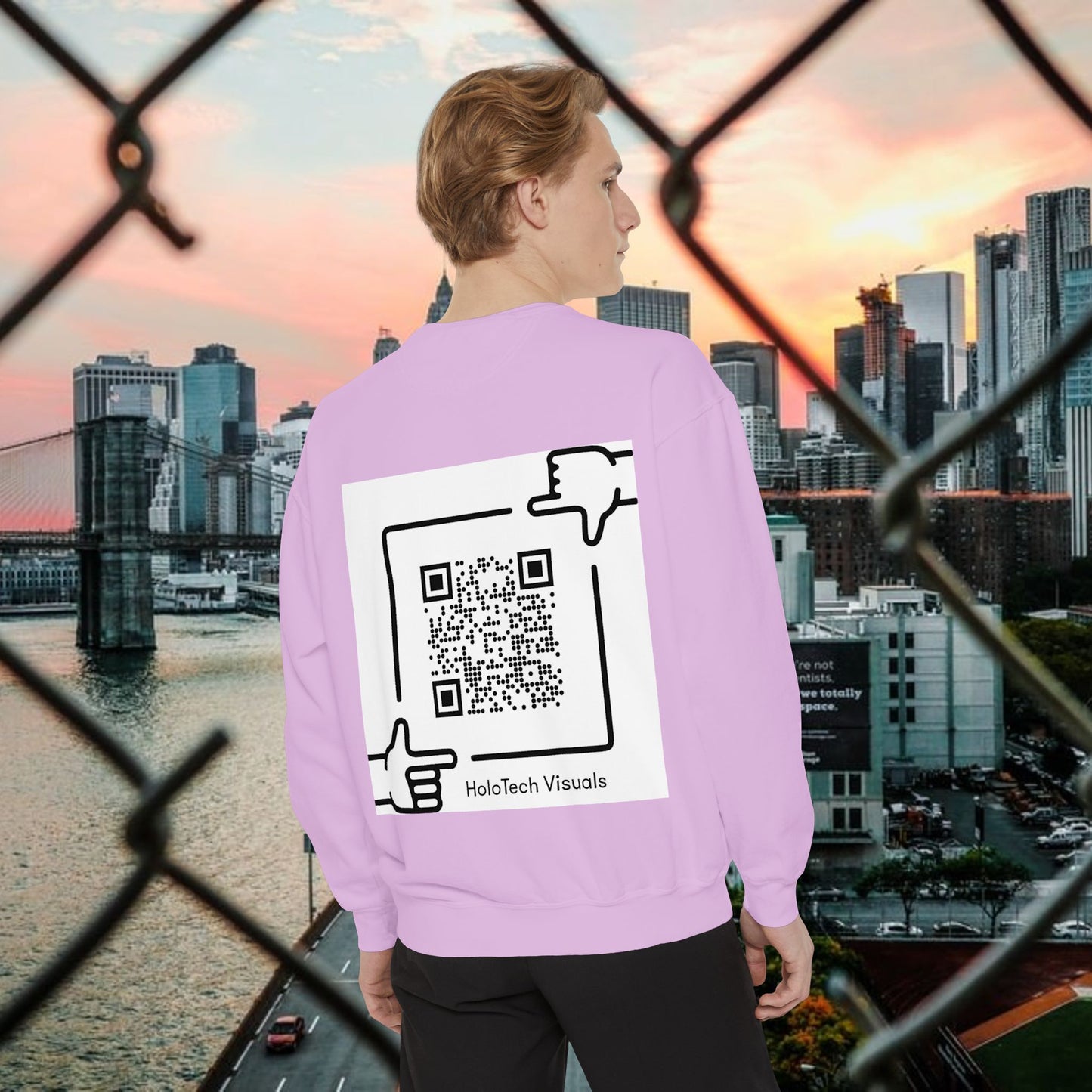 urban graphic t-shirt: fresh style & qr code