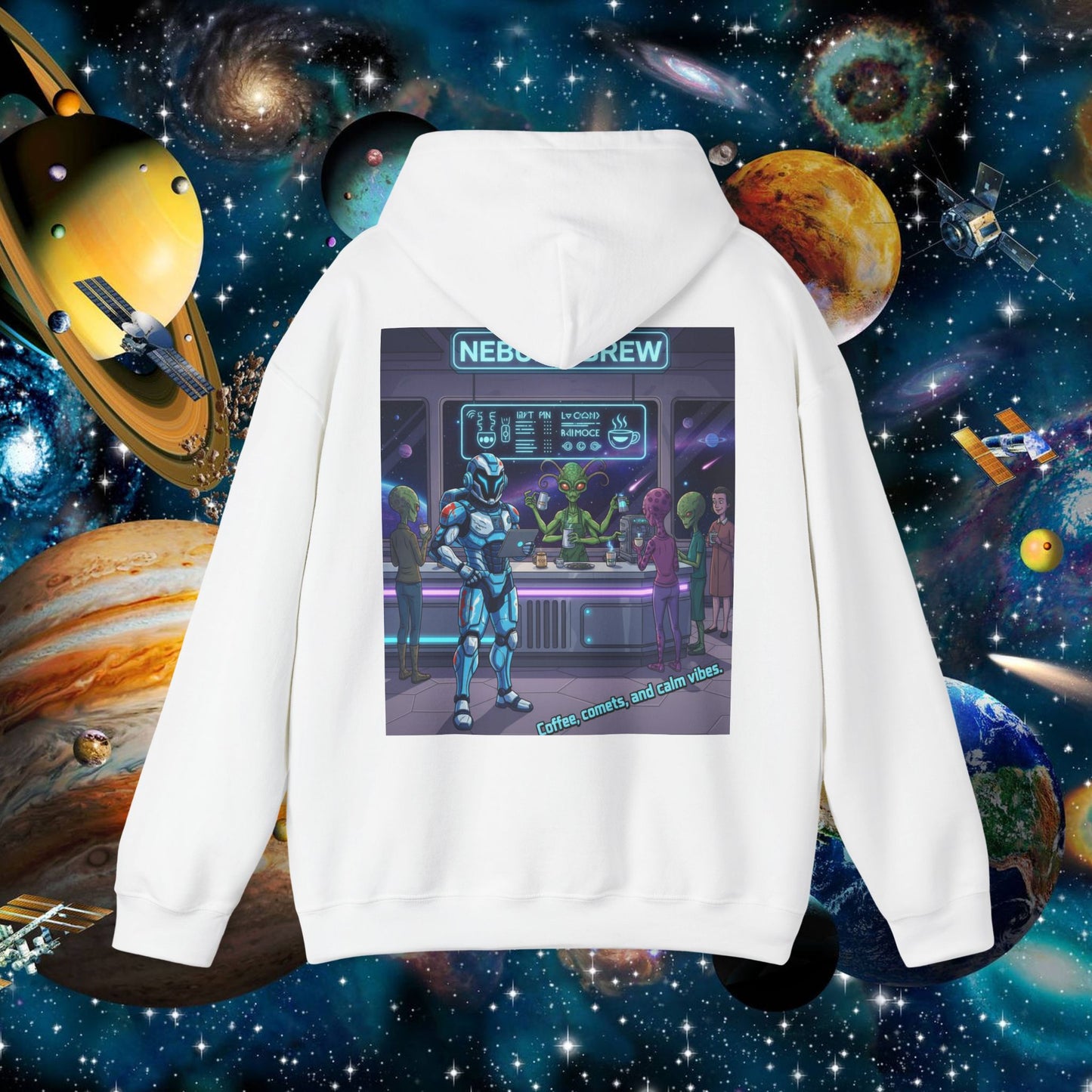 space street hoodie retro sci-fi | chill society space hoodie | unisex sci-fi pullover | retro streetwear hoodie | space graphic unisex hoodie