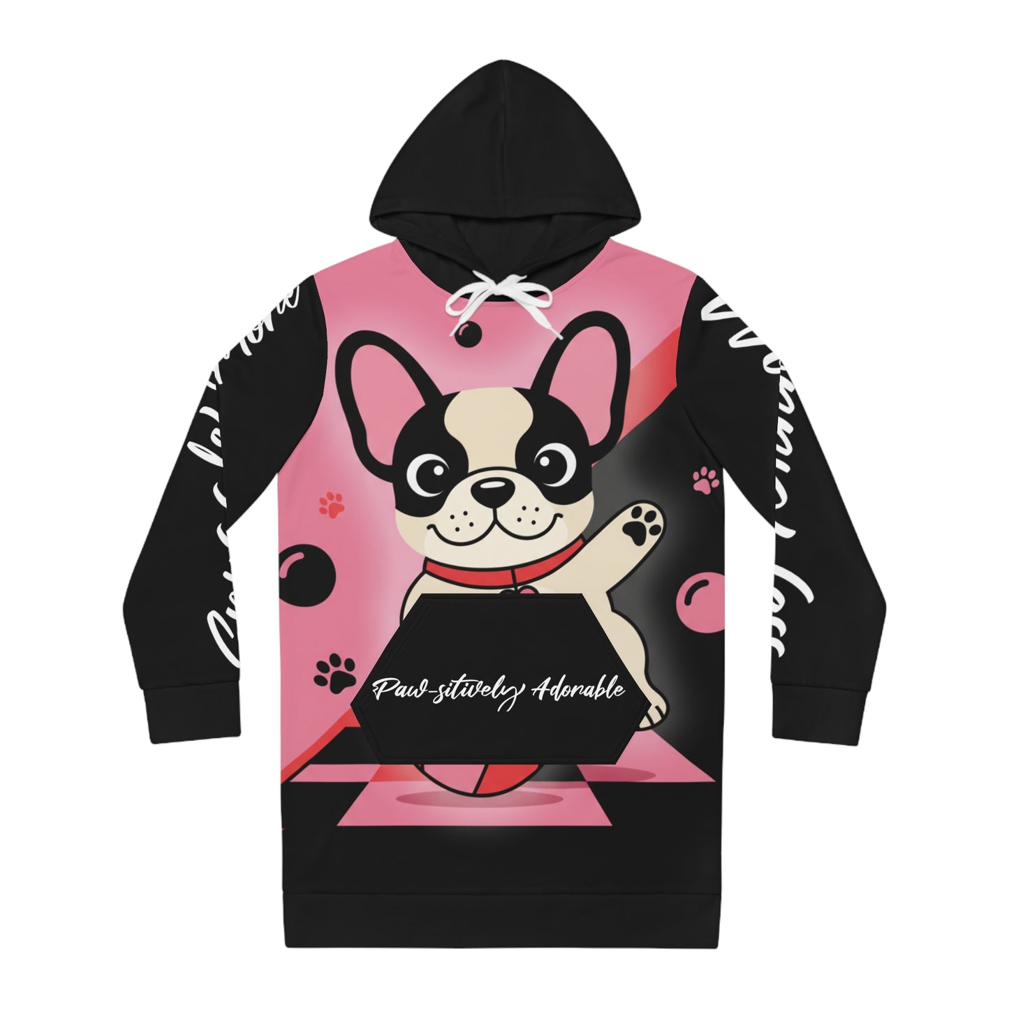 "paws-itively adorable" droodie (dress + hoodie)