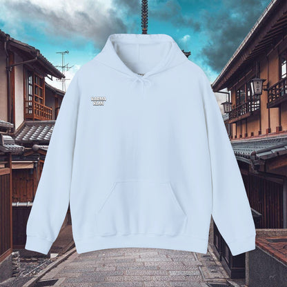 Samurai Graphic Hoodie Bushido Never Sleeps | Chill Society Samurai Hoodie | Unisex Japanese Streetwear Pullover | Bushido Graphic Hoodie | White Samurai Sweatshirt