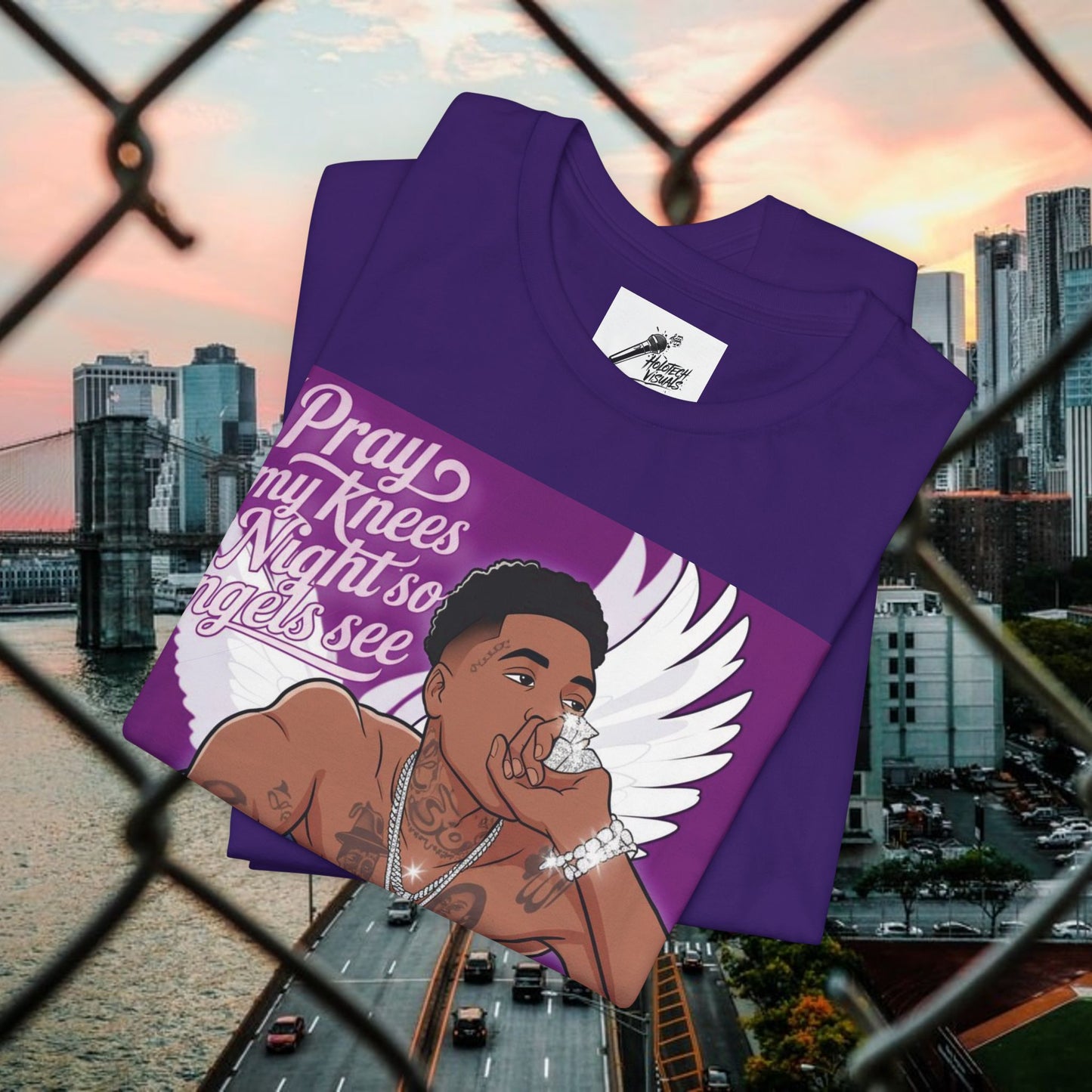 urban graphic t-shirt: fresh style & qr code