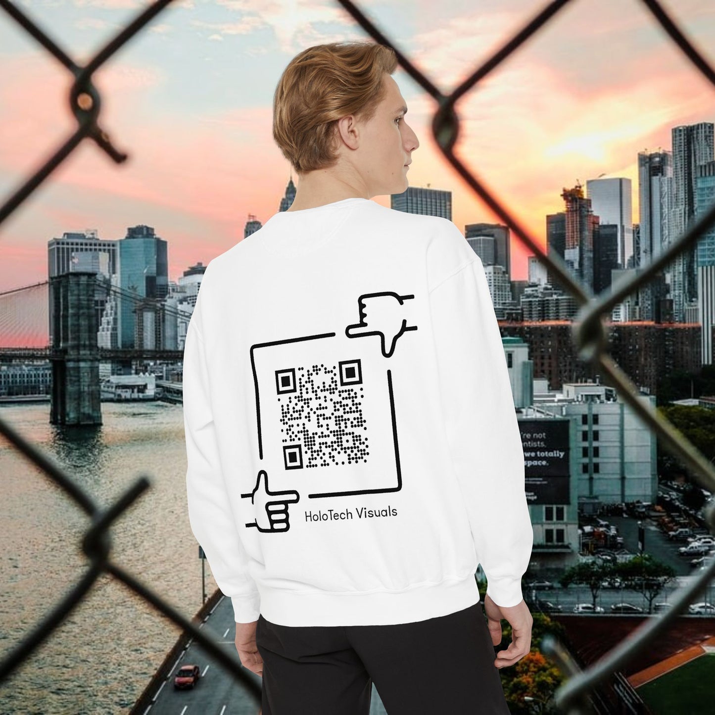 urban graphic t-shirt: fresh style & qr code