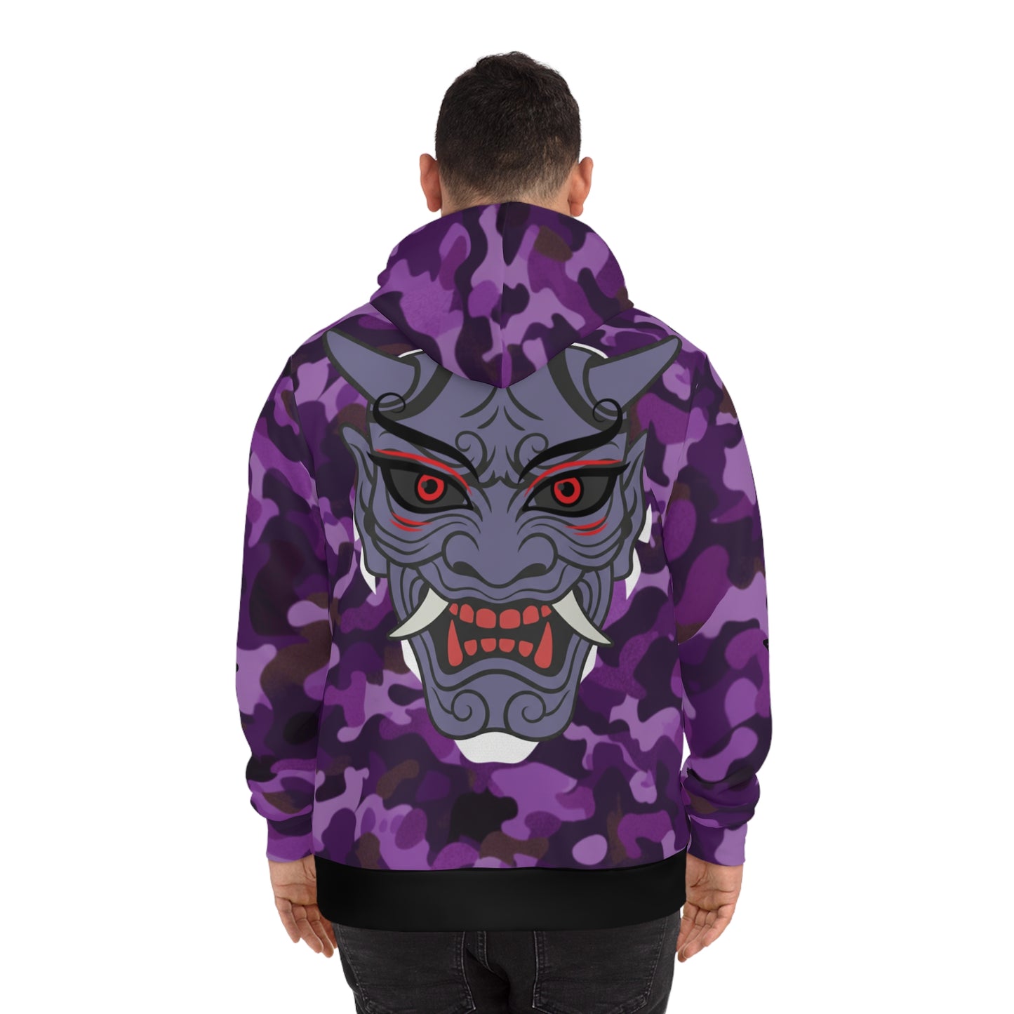 purple camo "aoi hoshi" oni hoodie