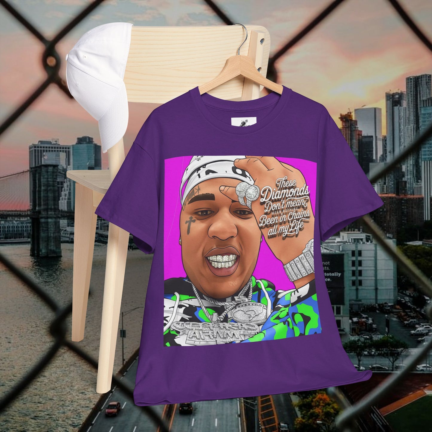 urban graphic t-shirt: fresh style & qr code