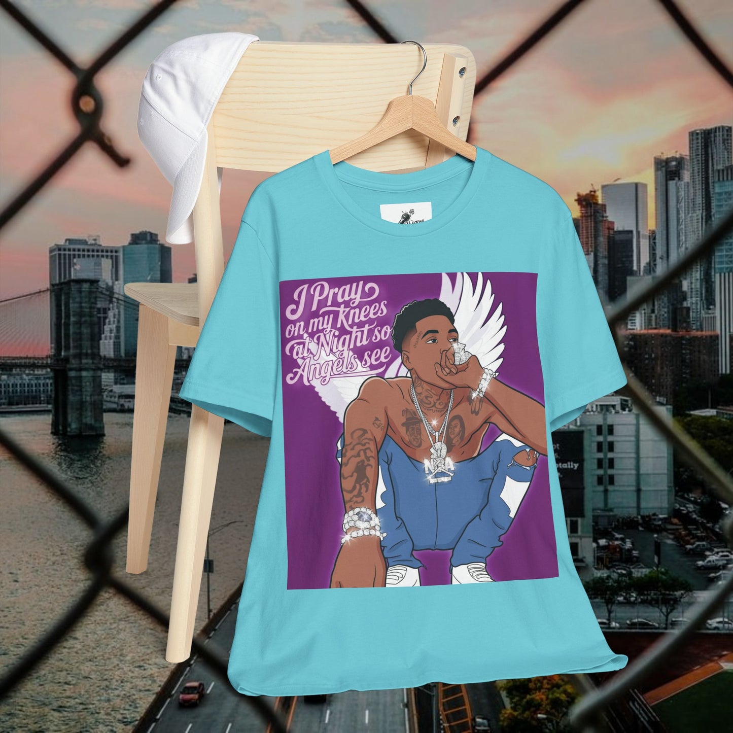 urban graphic t-shirt: fresh style & qr code