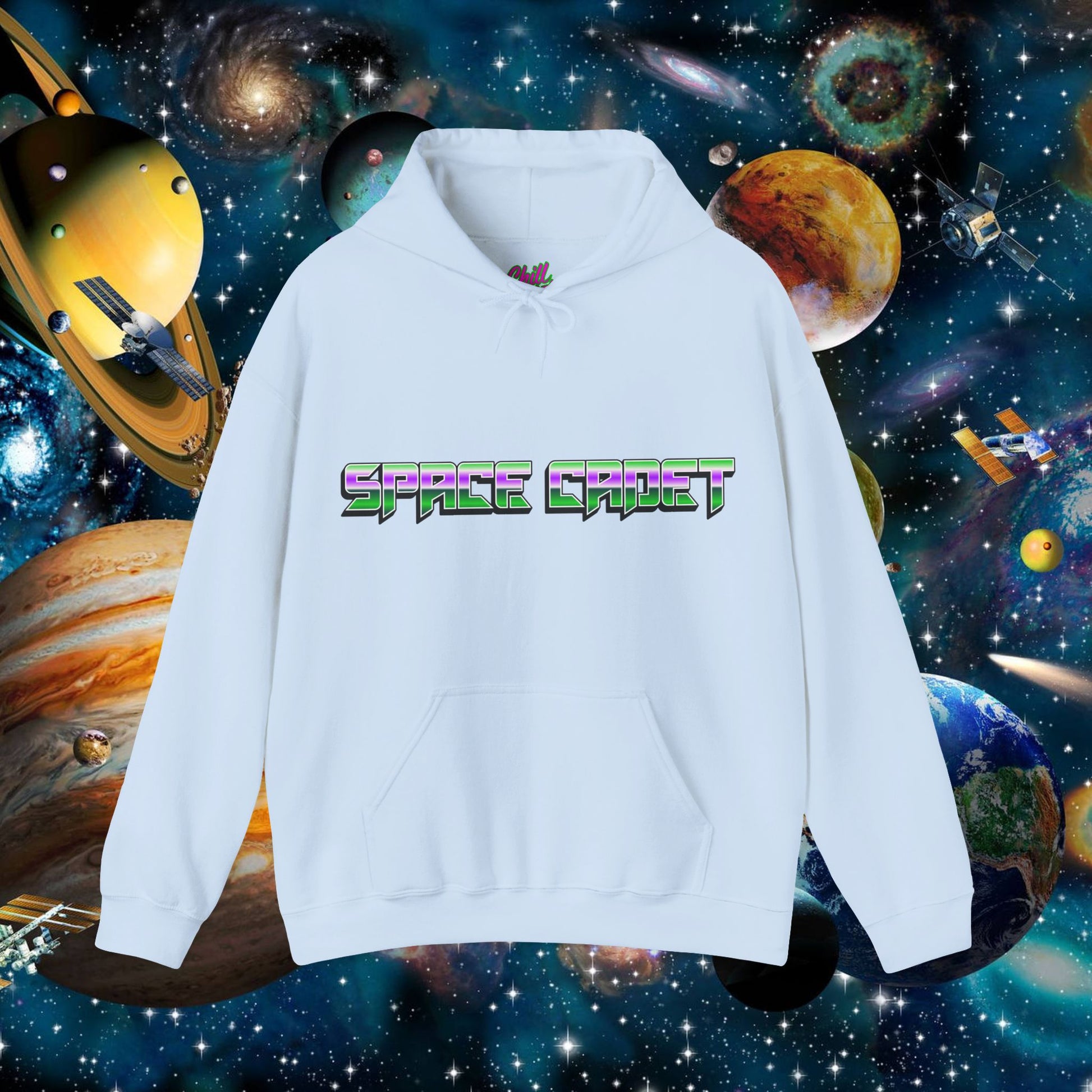 Space Street Hoodie Retro Sci-Fi | Chill Society Space Hoodie | Unisex Sci-Fi Pullover | Retro Streetwear Hoodie | Space Graphic Unisex Hoodie