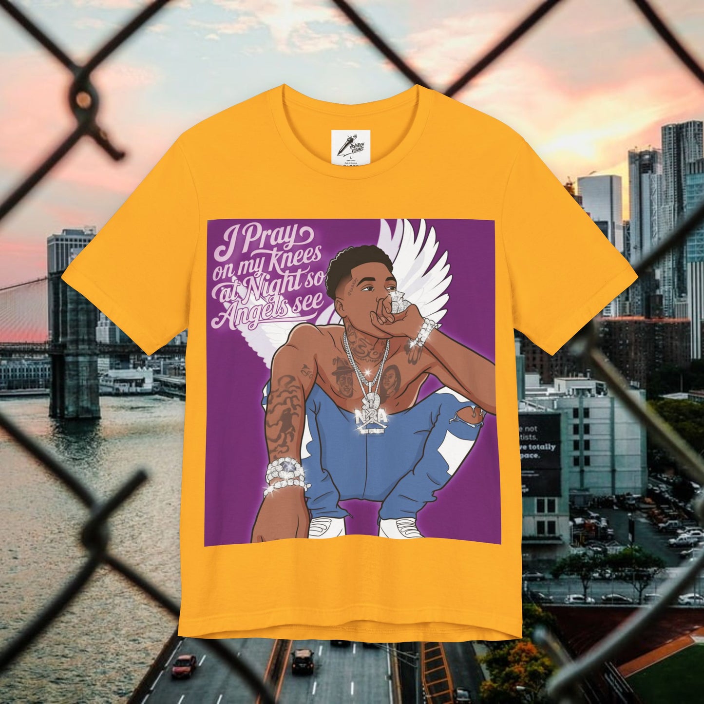 urban graphic t-shirt: fresh style & qr code