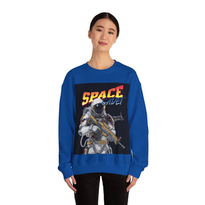 Space Cadet Crewneck Sweatshirt — Retro Astronaut Graphic