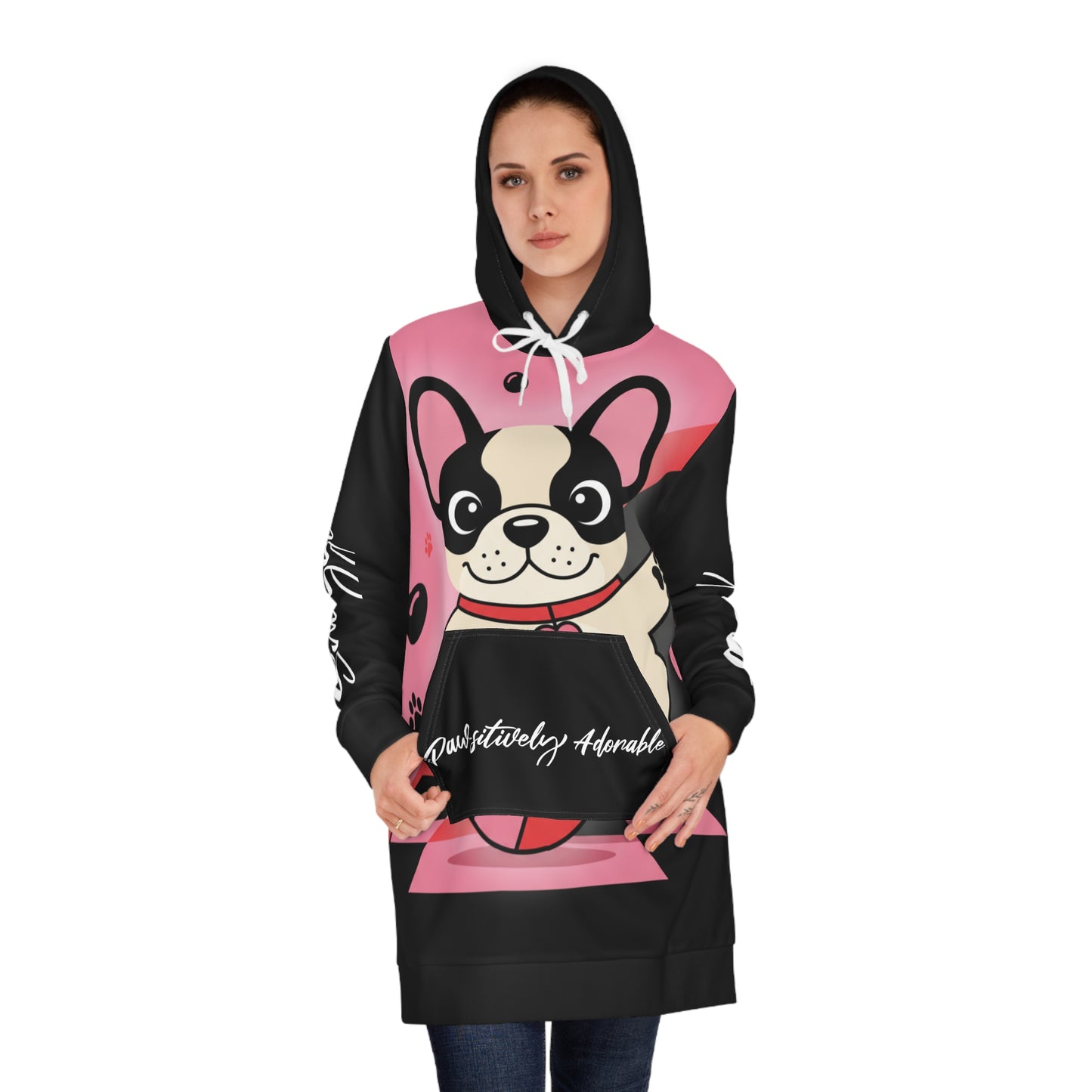 "paws-itively adorable" droodie (dress + hoodie)