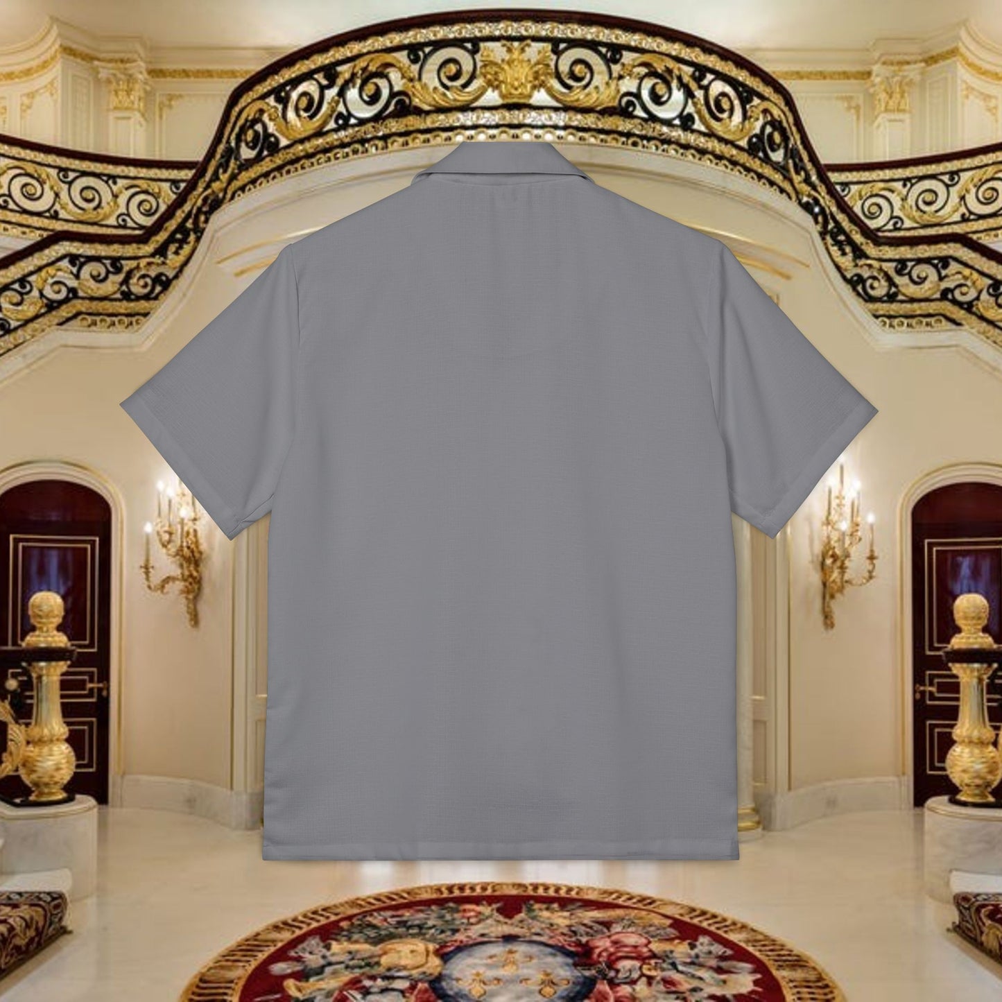 cubist faces hawaiian camp shirt