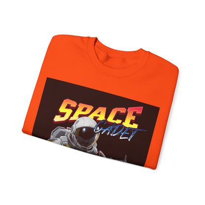 Space Cadet Crewneck Sweatshirt — Retro Astronaut Graphic