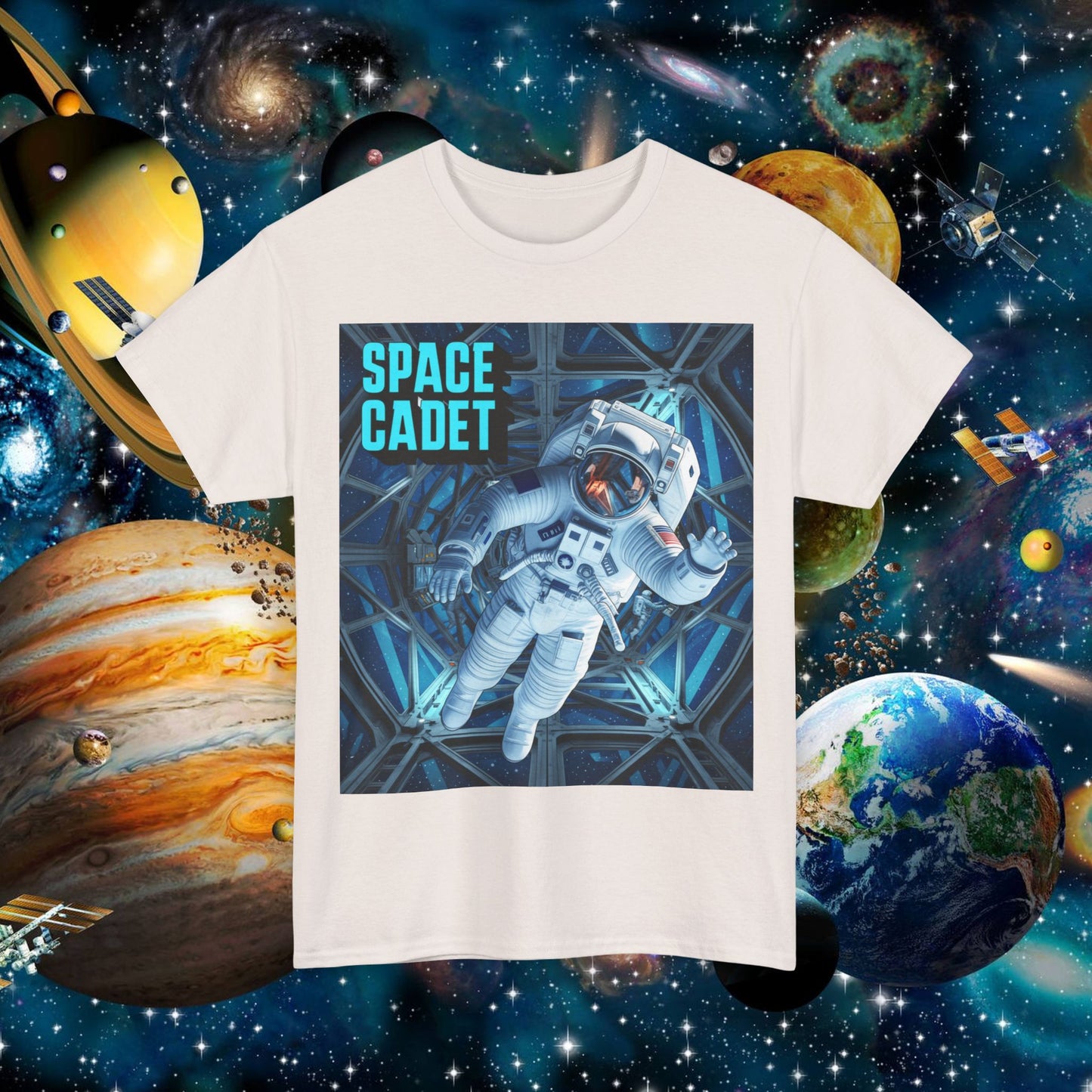 space cadet t-shirt astronaut graphic | chill society space tee | unisex astronaut streetwear shirt | graphic space t-shirt | casual space crew tee