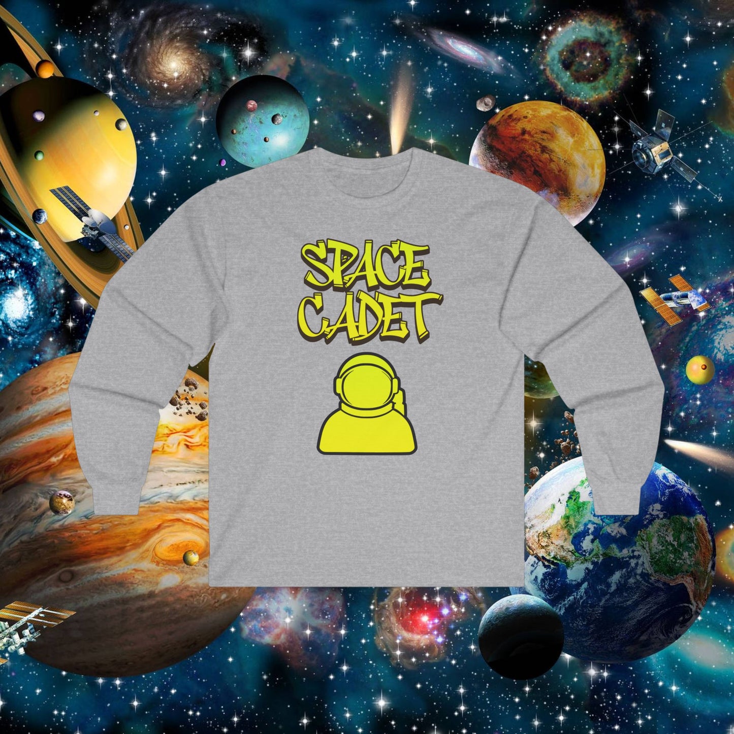 space cadet long sleeve tee unisex | chill society space tee | unisex sci-fi graphic shirt | space mission long sleeve tee | casual space streetwear tee