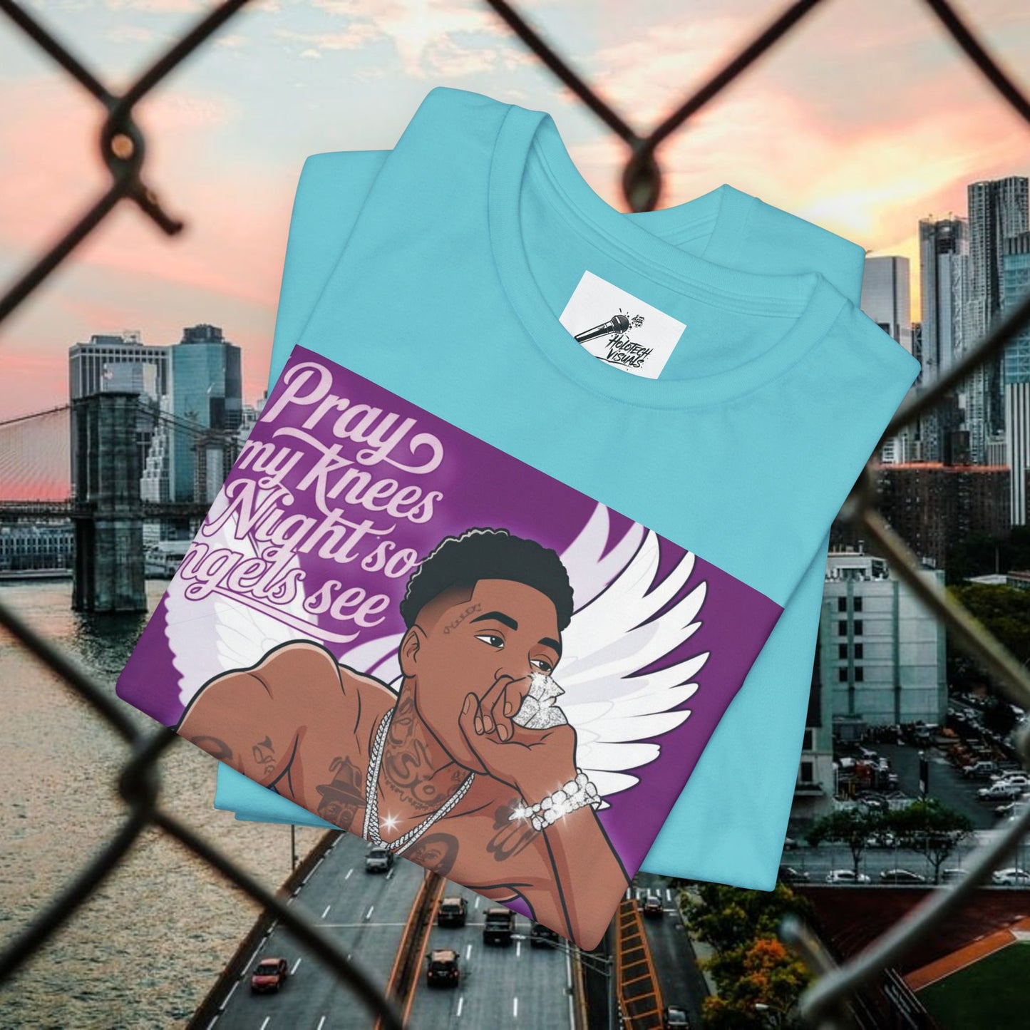 urban graphic t-shirt: fresh style & qr code