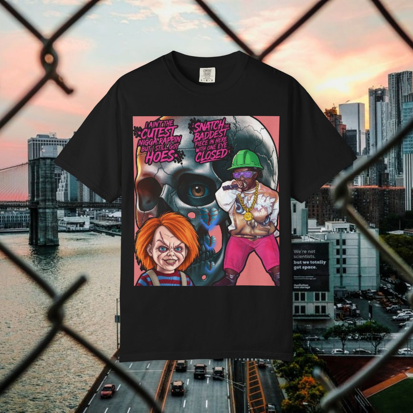 urban graphic t-shirt: fresh style & qr code