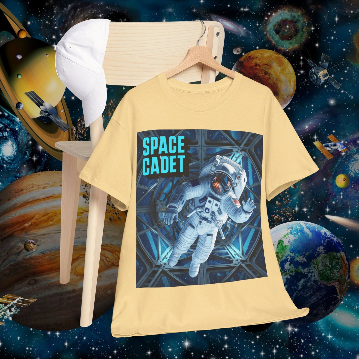 space cadet t-shirt astronaut graphic | chill society space tee | unisex astronaut streetwear shirt | graphic space t-shirt | casual space crew tee