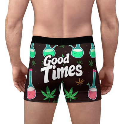 Cannabis & Beaker Pattern Boxer Briefs
