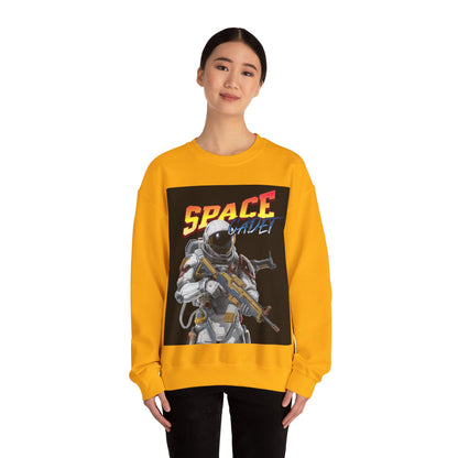 Space Cadet Crewneck Sweatshirt — Retro Astronaut Graphic