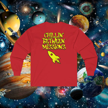 Space Cadet Long Sleeve Tee Unisex | Chill Society Space Tee | Unisex Sci-Fi Graphic Shirt | Space Mission Long Sleeve Tee | Casual Space Streetwear Tee