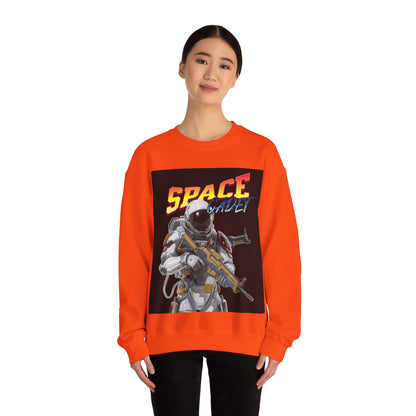 Space Cadet Crewneck Sweatshirt — Retro Astronaut Graphic