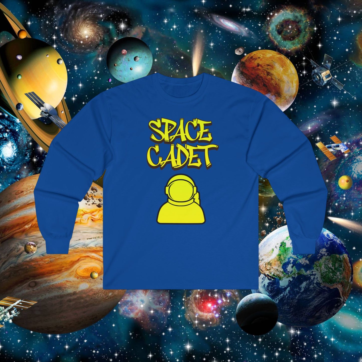 space cadet long sleeve tee unisex | chill society space tee | unisex sci-fi graphic shirt | space mission long sleeve tee | casual space streetwear tee