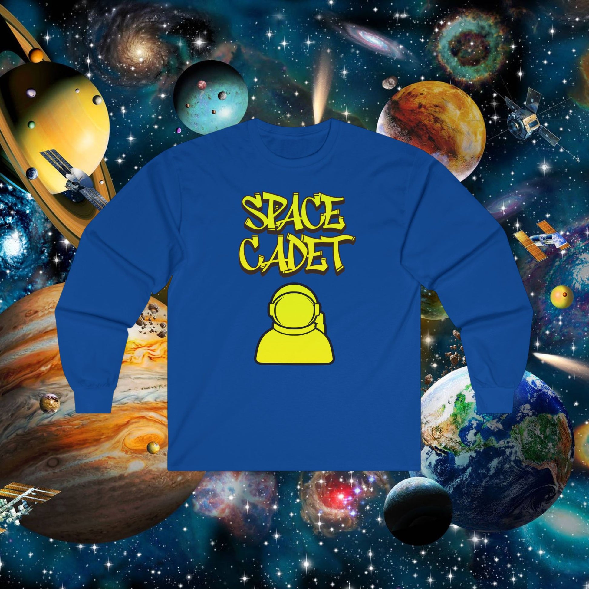 Space Cadet Long Sleeve Tee Unisex | Chill Society Space Tee | Unisex Sci-Fi Graphic Shirt | Space Mission Long Sleeve Tee | Casual Space Streetwear Tee
