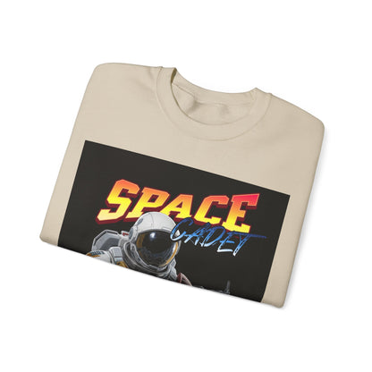 Space Cadet Crewneck Sweatshirt — Retro Astronaut Graphic