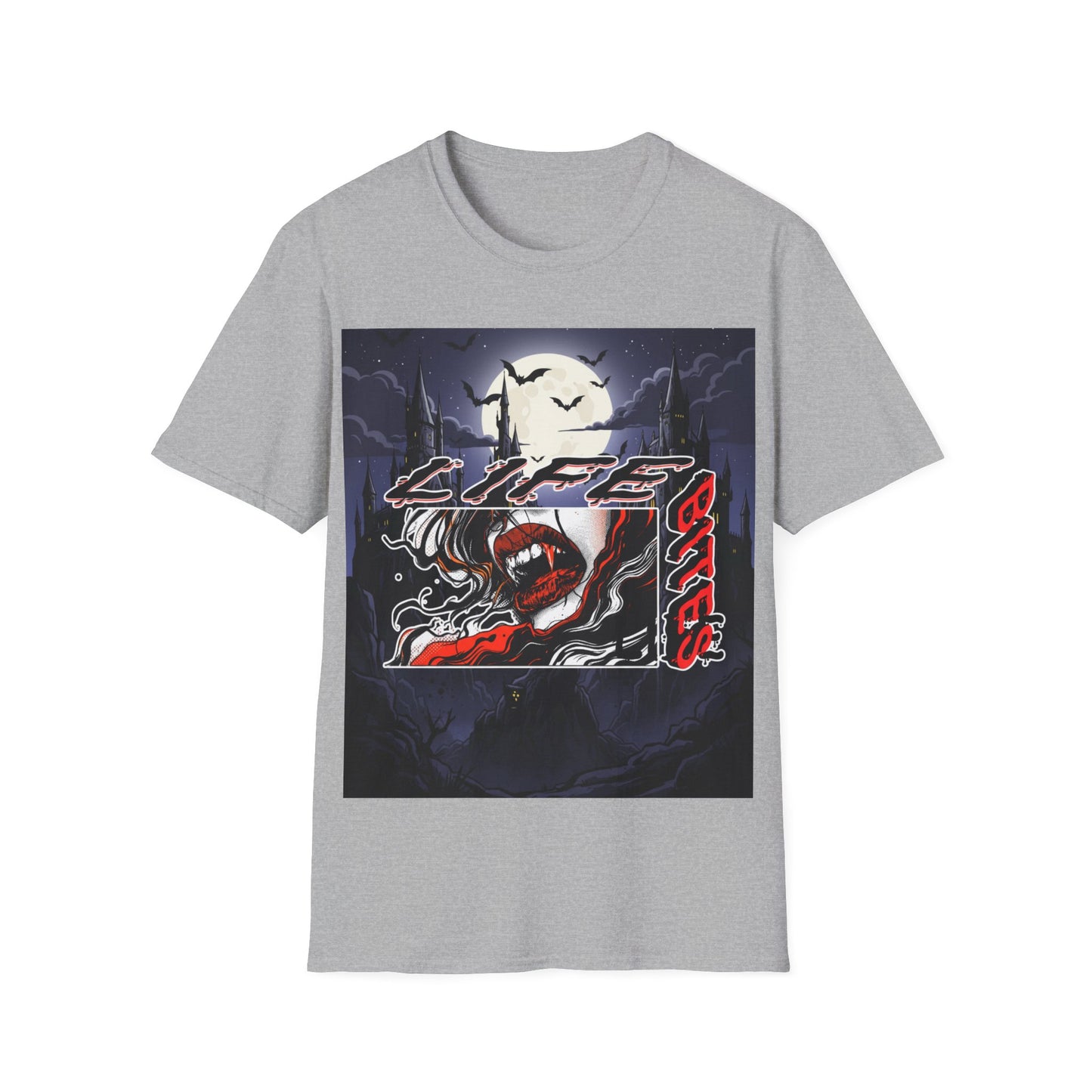 vampire night t-shirt — gothic moonlit graphic tee