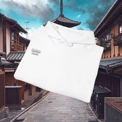 Samurai Graphic Hoodie Bushido Never Sleeps | Chill Society Samurai Hoodie | Unisex Japanese Streetwear Pullover | Bushido Graphic Hoodie | White Samurai Sweatshirt