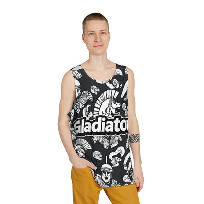 Gladiator Pattern Men's Tank Top