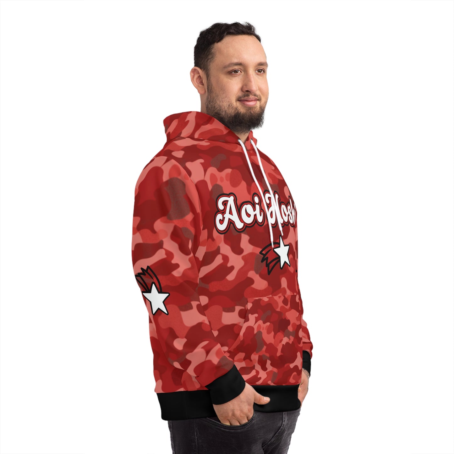 red camo "aoi hoshi" oni hoodie