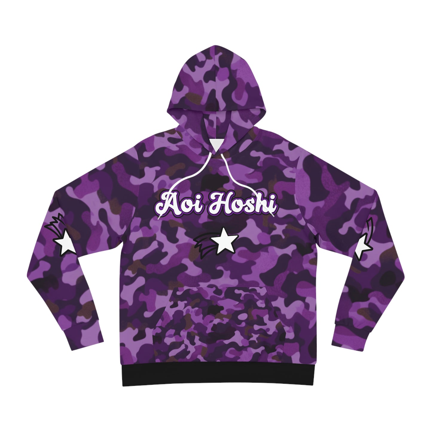 purple camo "aoi hoshi" oni hoodie