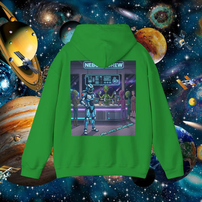 Space Street Hoodie Retro Sci-Fi | Chill Society Space Hoodie | Unisex Sci-Fi Pullover | Retro Streetwear Hoodie | Space Graphic Unisex Hoodie