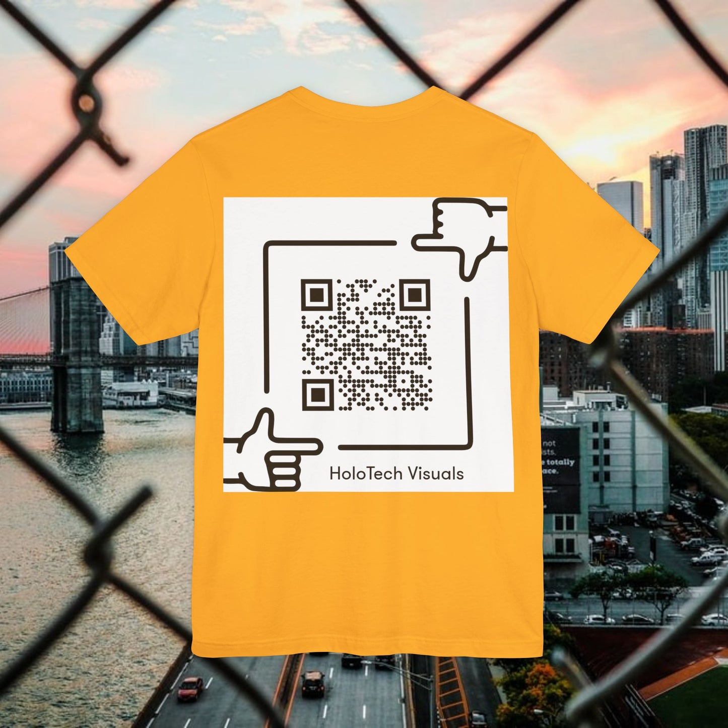 urban graphic t-shirt: fresh style & qr code