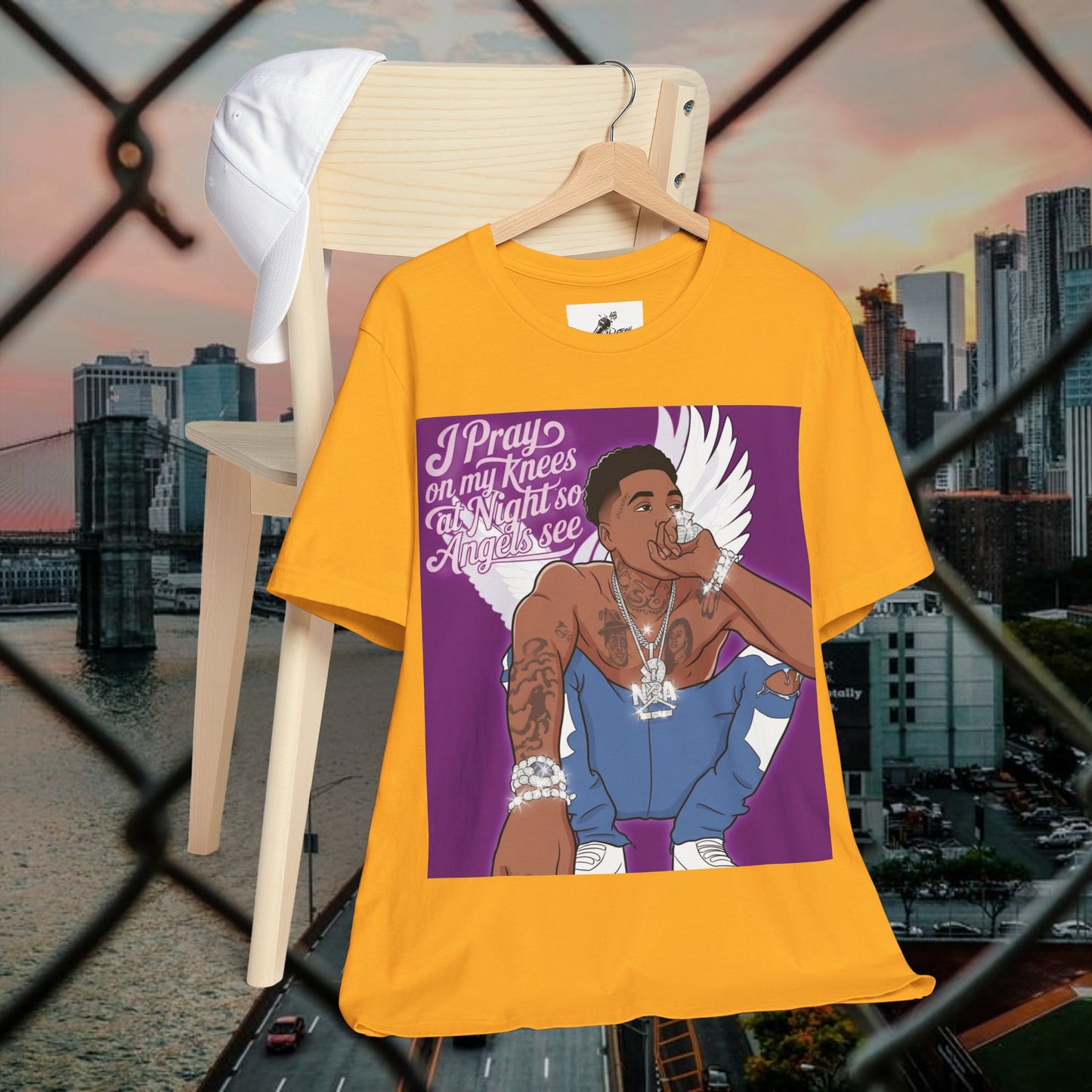 urban graphic t-shirt: fresh style & qr code