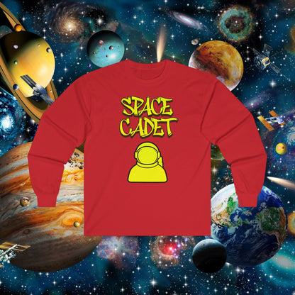 Space Cadet Long Sleeve Tee Unisex | Chill Society Space Tee | Unisex Sci-Fi Graphic Shirt | Space Mission Long Sleeve Tee | Casual Space Streetwear Tee
