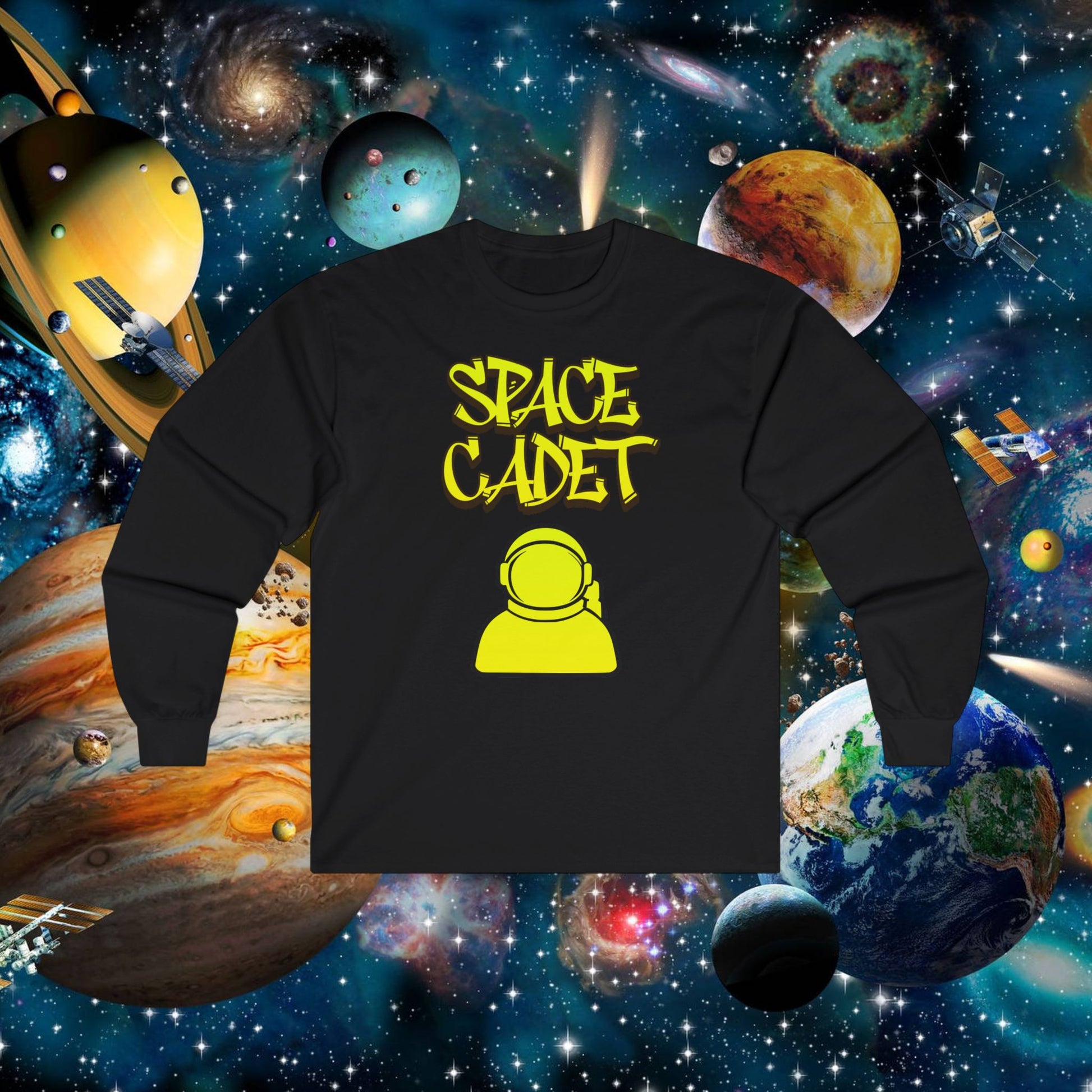 Space Cadet Long Sleeve Tee Unisex | Chill Society Space Tee | Unisex Sci-Fi Graphic Shirt | Space Mission Long Sleeve Tee | Casual Space Streetwear Tee