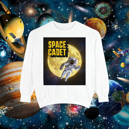 Space Cadet Sweatshirt Astronaut Moon | Chill Society Space Crewneck | Unisex Graphic Sweatshirt | Moon Graphic Streetwear Pullover | Astronaut Streetwear Sweatshirt