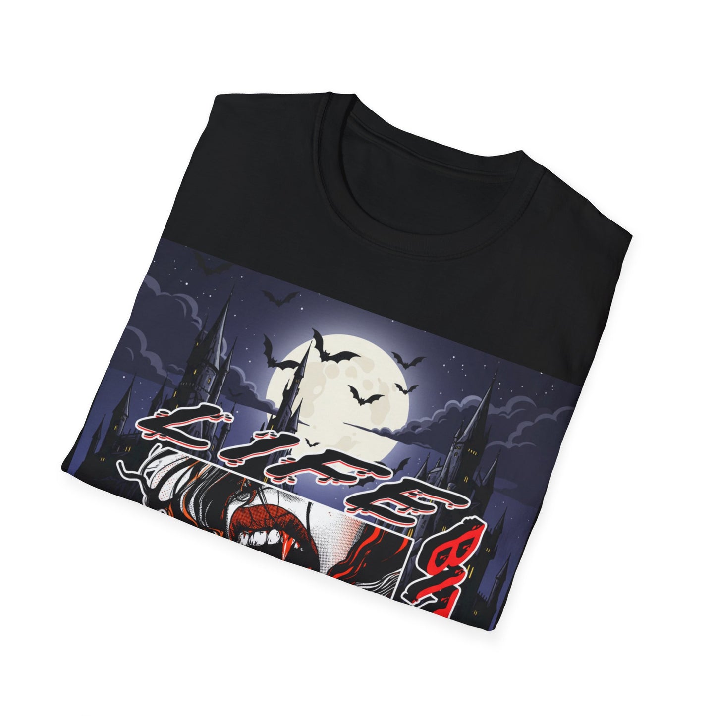vampire night t-shirt — gothic moonlit graphic tee