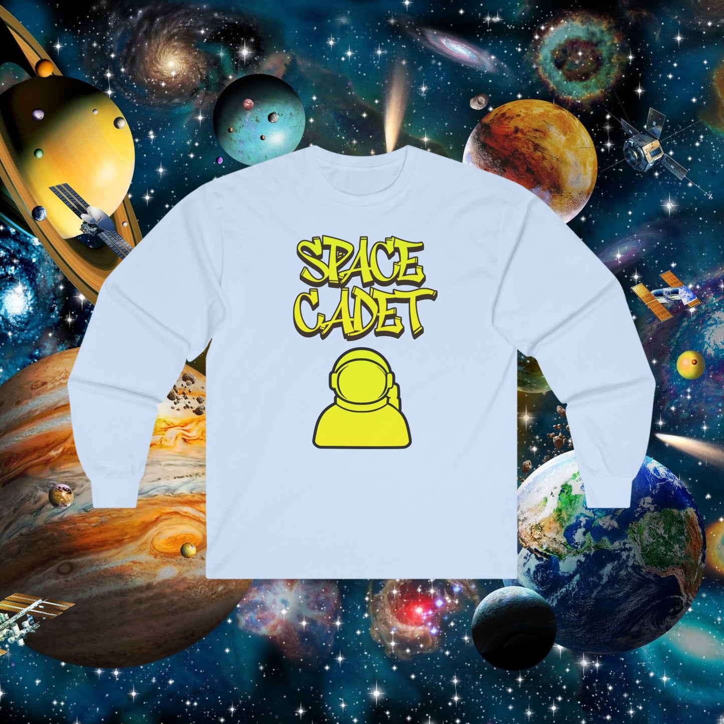 space cadet long sleeve tee unisex | chill society space tee | unisex sci-fi graphic shirt | space mission long sleeve tee | casual space streetwear tee