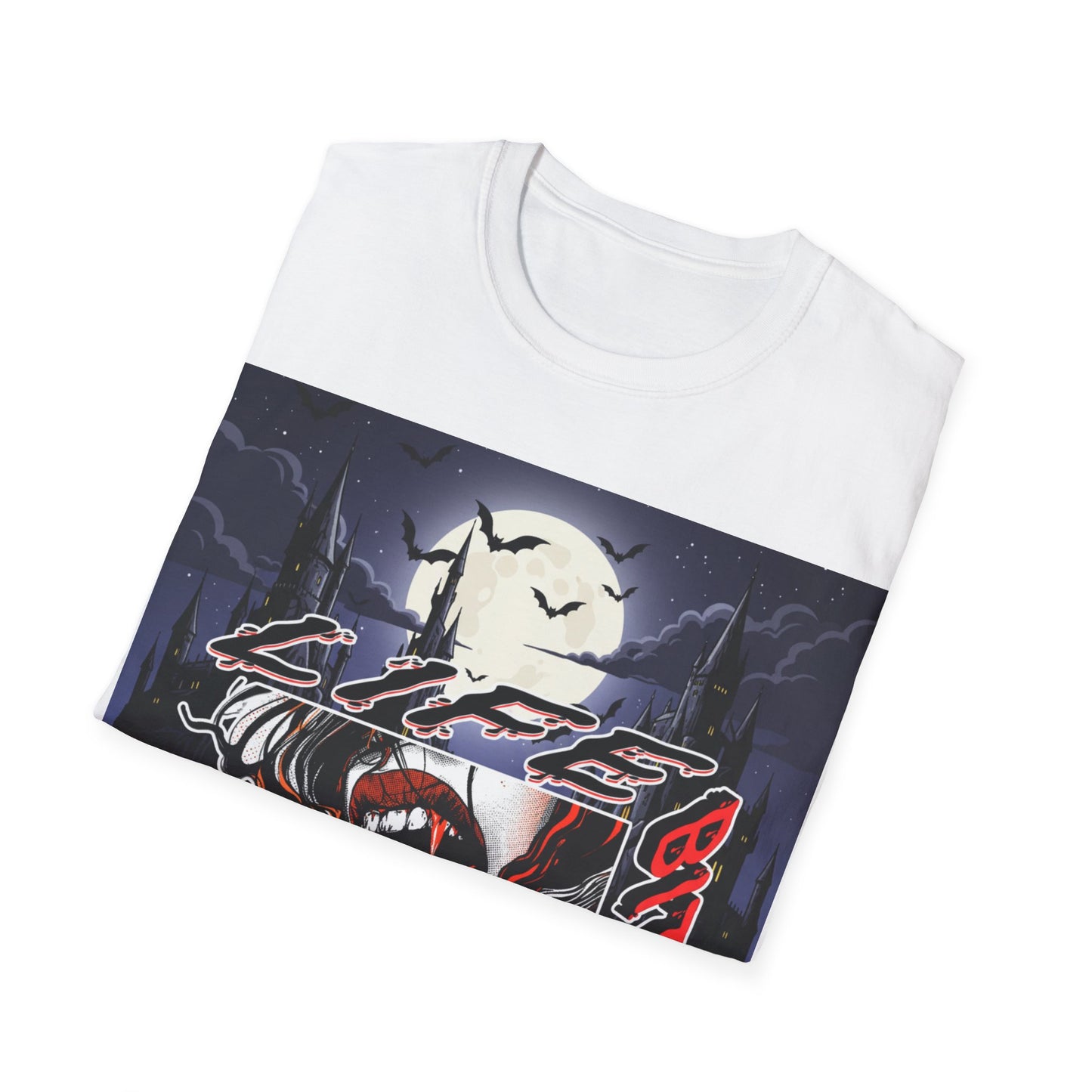 vampire night t-shirt — gothic moonlit graphic tee