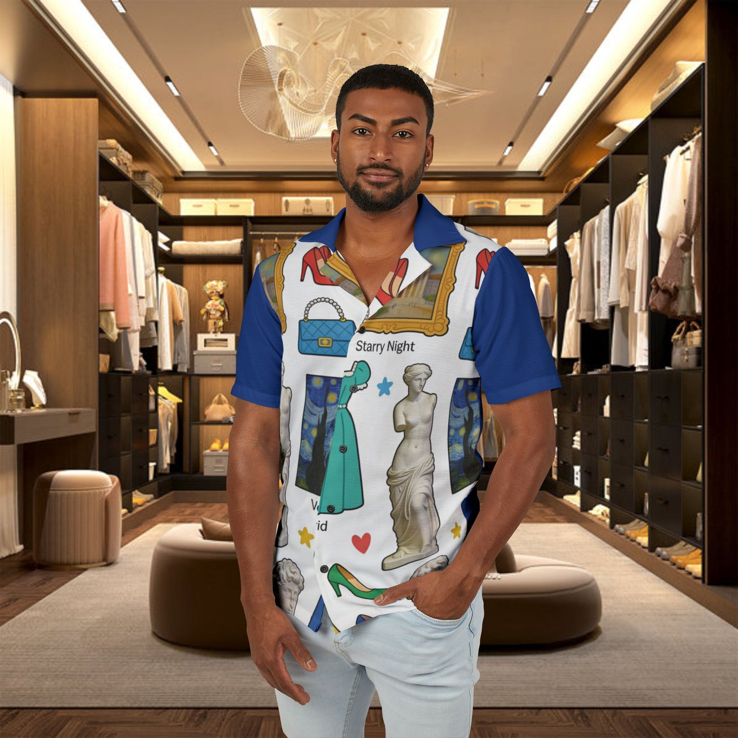 "affluence" hawaiian camp shirt