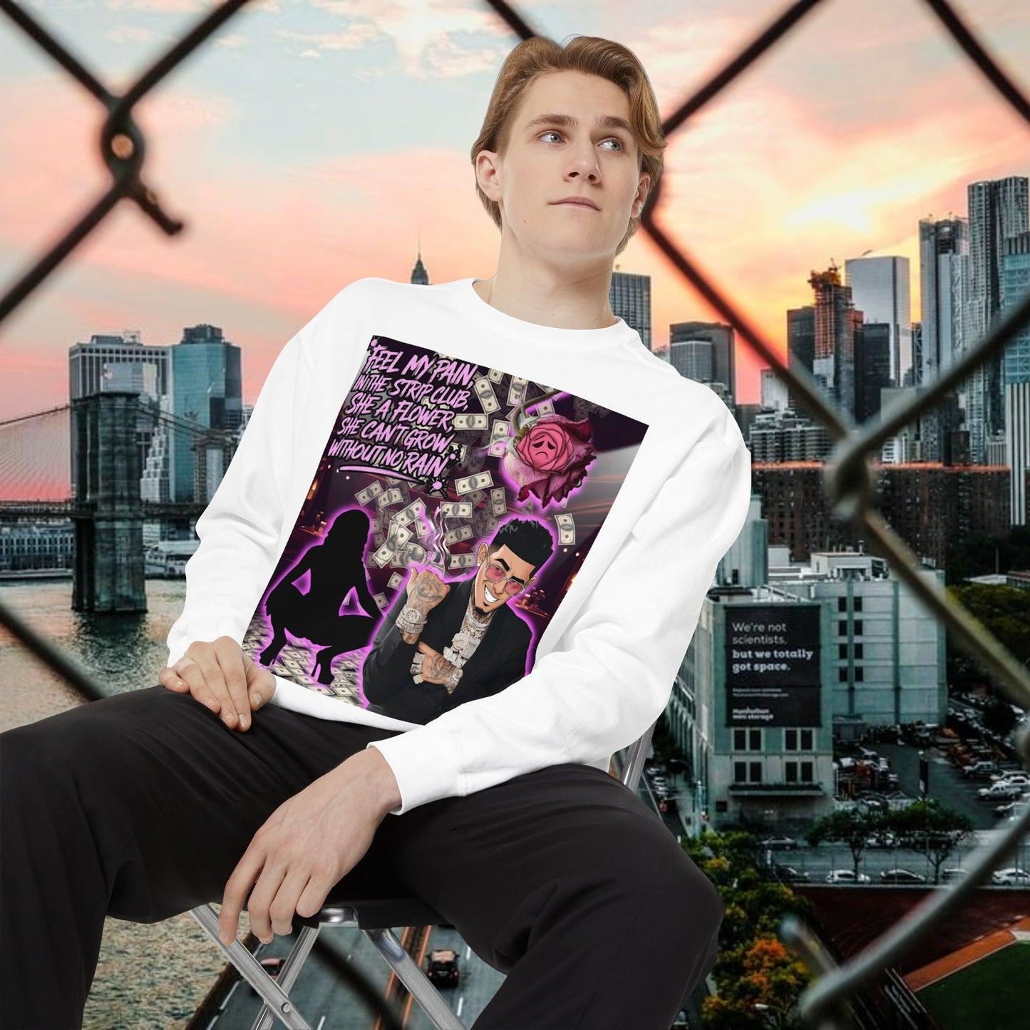 urban graphic t-shirt: fresh style & qr code